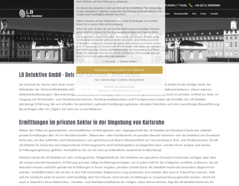 Website-Vorschau von Videoueberwachungen