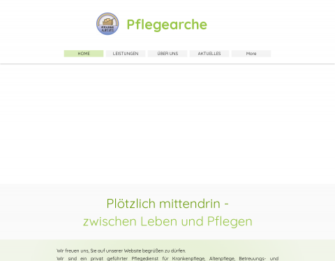 Website-Vorschau von Pflegearche Ambulanter Pflegedienst