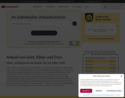 Website-Vorschau von Silber-Kraft.de