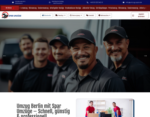 Website-Vorschau von SPAR Umzüge in Berlin und Europa