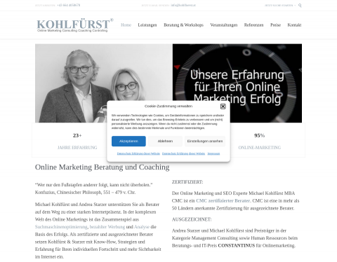 Website-Vorschau von KOHLFÜRST Online Marketing