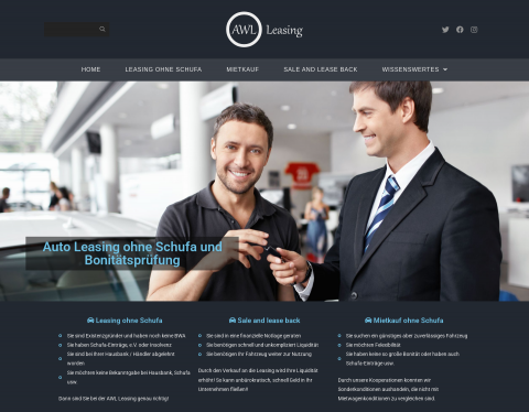 Website-Vorschau von KFZ Leasing ohne Schufa und Auskunft
