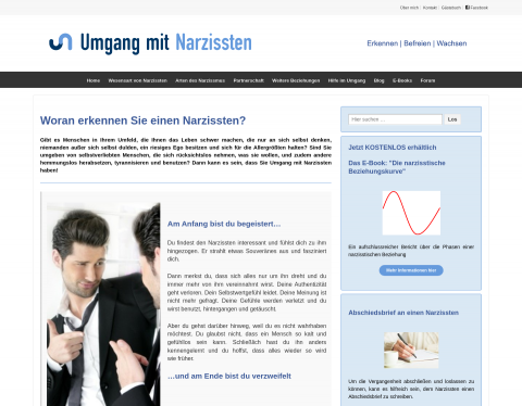 Website-Vorschau von Umgang mit Narzissten