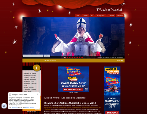 Vorschau von Musical-World Portal für Musicals