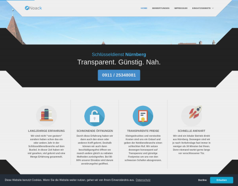 Website-Vorschau von Noack Schlüsseldienst in Nürnberg