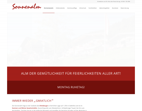 Website-Vorschau von Ferienwohnungen bei Schladming