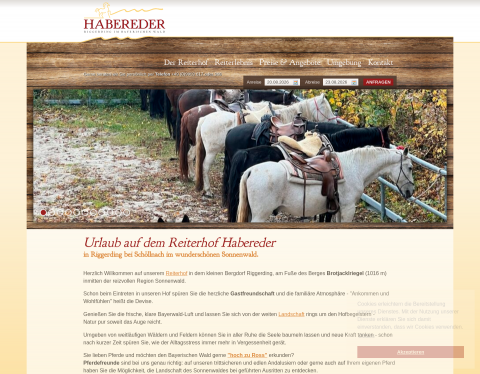 Website-Vorschau von Reiten in Bayern