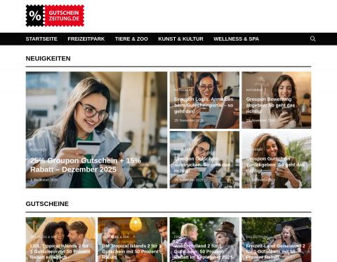 Website-Vorschau von Gutschein-Zeitung