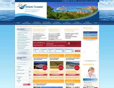 Website-Vorschau von Die Kreuzfahrt auf der Elbe