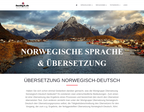 Website-Vorschau von Norwegische Sprache & Übersetzung