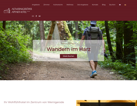 Website-Vorschau von Altwernigeröder Apparthotel