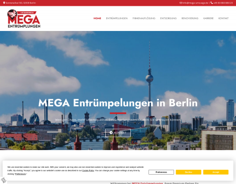 Website-Vorschau von Entsorgungsfirma Berlin