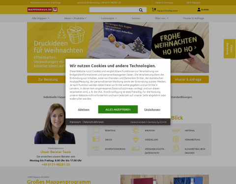 Website-Vorschau von Mappenhaus
