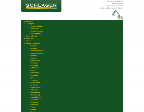 Website-Vorschau von Schlager Abbruch & Erdarbeiten GmbH