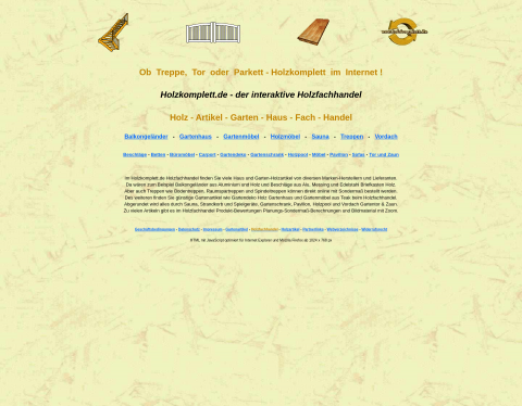 Website-Vorschau von Holzfachhandel Holzkomplett