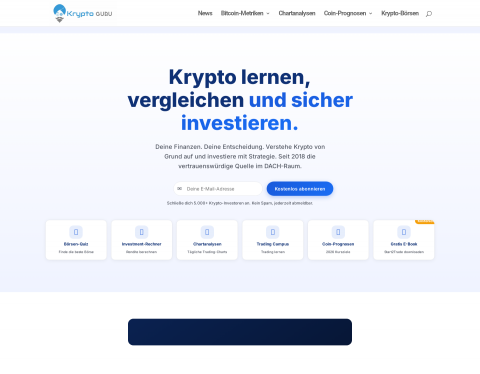Website-Vorschau von Krypto Guru - Bitcoin