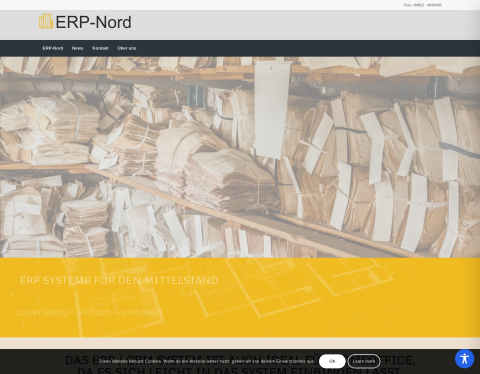 Website-Vorschau von ERP-Nord