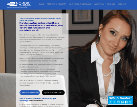 Website-Vorschau von Franchise Ideen