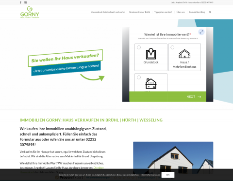 Website-Vorschau von Immobilien Gorny
