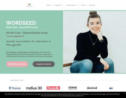 Website-Vorschau von WORDSEED