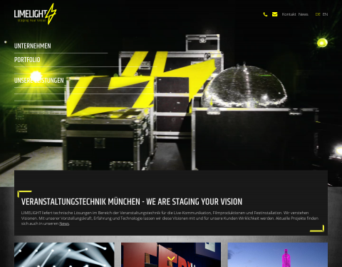 Website-Vorschau von LIMELIGHT Veranstaltungstechnik GmbH