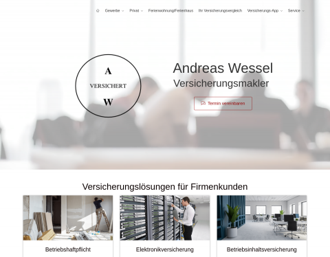 Website-Vorschau von Andreas Wessel Versicherungsmakler