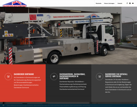 Website-Vorschau von Dachdecker Bedachungen Dortmund