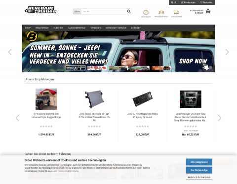 Website-Vorschau von Renegade Station - Ersatz- und Zubehörteile