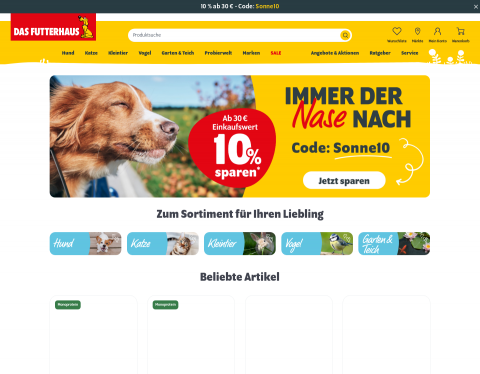 Website-Vorschau von "Das Futterhaus?-Franchise GmbH & Co. KG