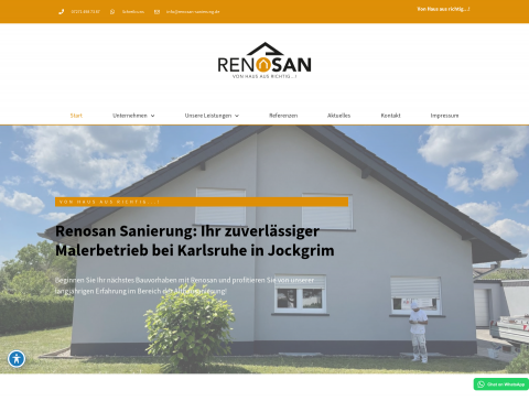 Website-Vorschau von Renosan Altbausanierung