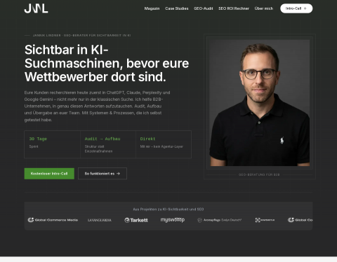 Website-Vorschau von Jannik Lindner Online Marketing