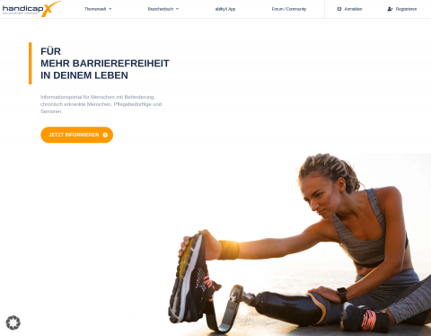 Website-Vorschau von HandicapX