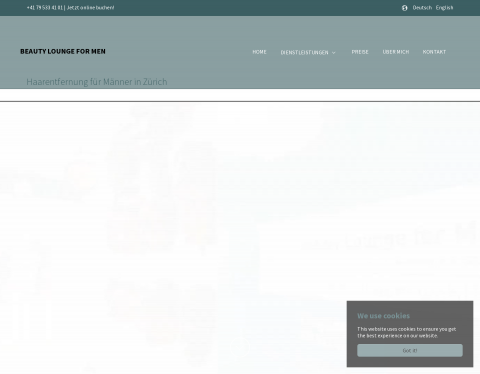 Website-Vorschau von Beauty Lounge for Men