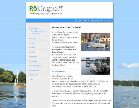 Website-Vorschau von Sportbootführerschein in Berlin