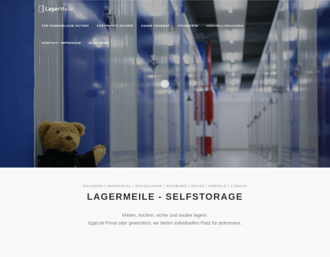 Website-Vorschau von Lagermeile - Mietlager in NRW