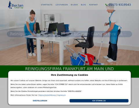 Website-Vorschau von Gebäudereinigung Frankfurt am Main