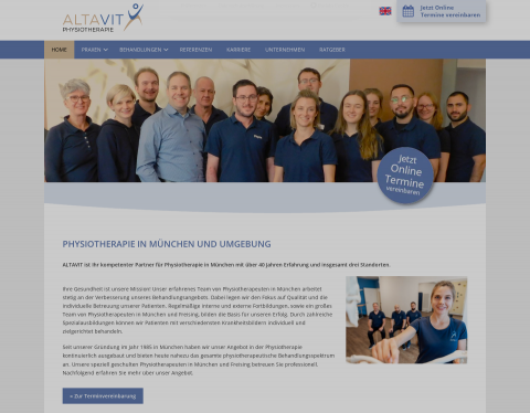 Website-Vorschau von ALTAVIT Physiotherapie