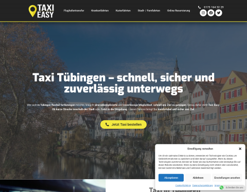 Website-Vorschau von Taxi Tübingen Easy