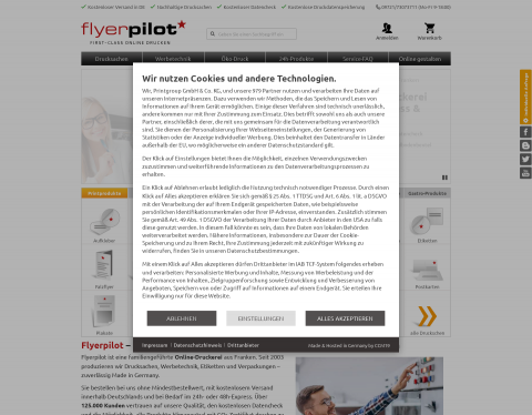 Website-Vorschau von Flyerpilot