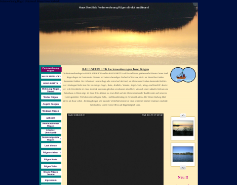 Website-Vorschau von Ferienwohnungen Rügen