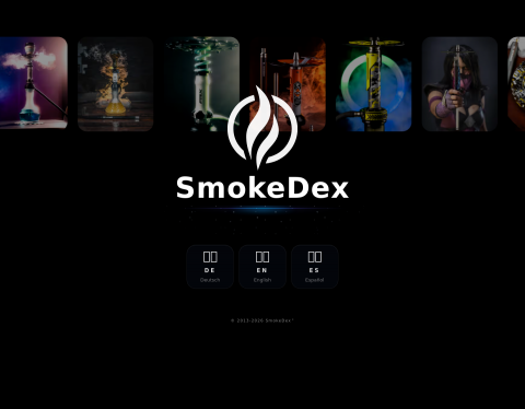 Website-Vorschau von SmokeDex - Shisha Tabak Datenbank