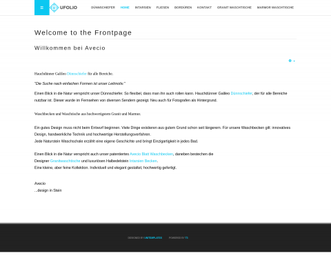Website-Vorschau von AVECIO IHR WASCHTBECKEN DESIGNER