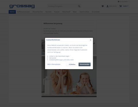 Website-Vorschau von Grossag - Eine Marke der pegro GmbH