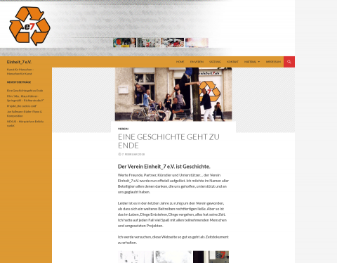 Website-Vorschau von Einheit_7 e.V.