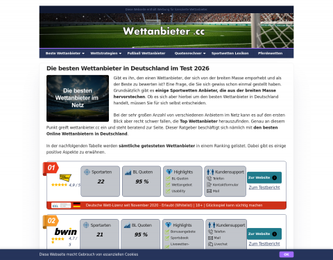 Vorschau von Online Wettanbieter