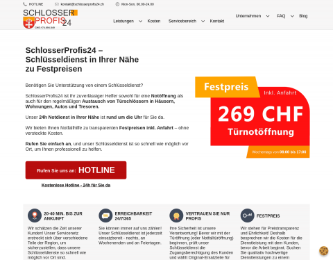 Website-Vorschau von Schlüsseldienst Zürich