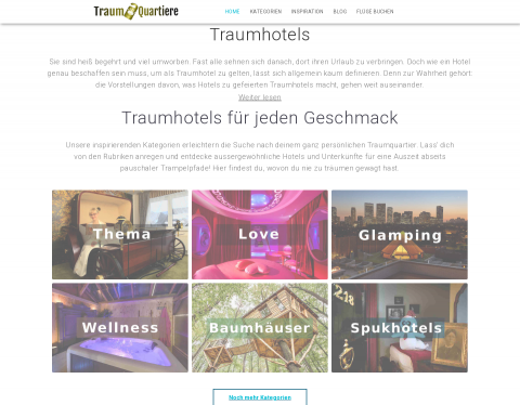 Website-Vorschau von Außergewöhnliche Hotels und Unterkünfte