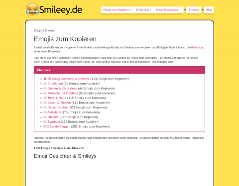 Vorschau von Smileey.de ? Smiley-Bedeutungen im Überblick