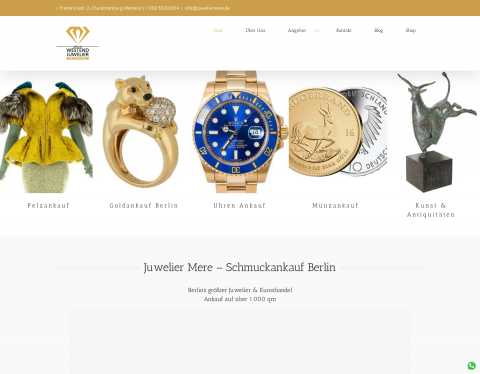 Website-Vorschau von Juwelier Mere