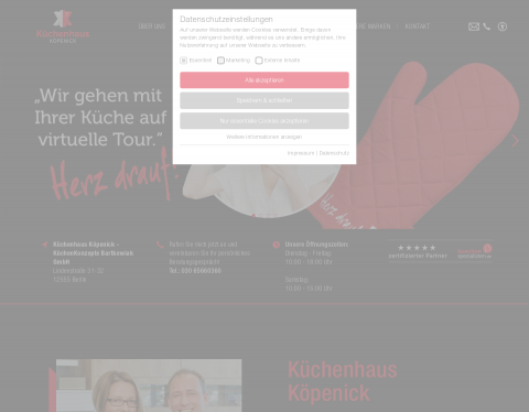 Website-Vorschau von Küchenhaus Köpenick
